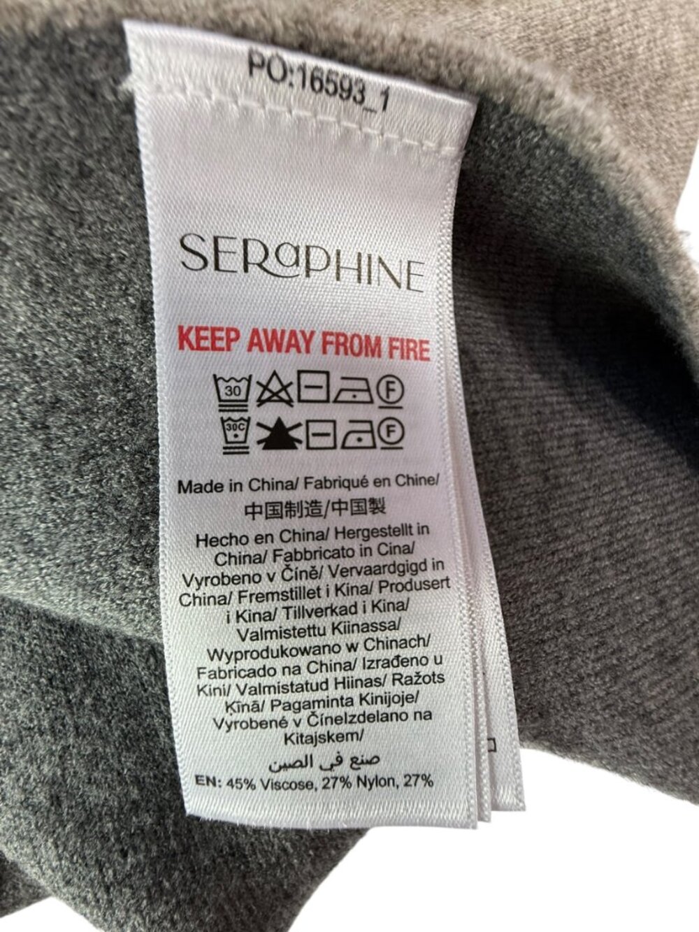 New NWT Seraphine Maternity Shawl Wrap Oversized Sweater w/ Sleeves Brown gray. - Picture 9 of 11